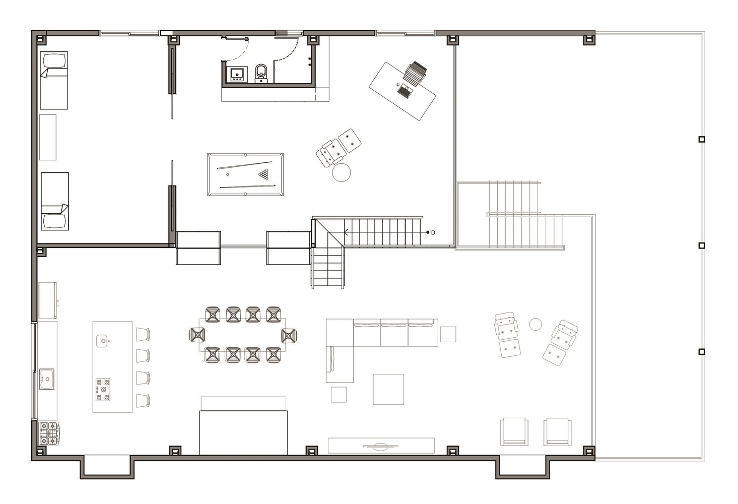 巴西 Campos House · 现代与传统对话的玻璃盒子-34