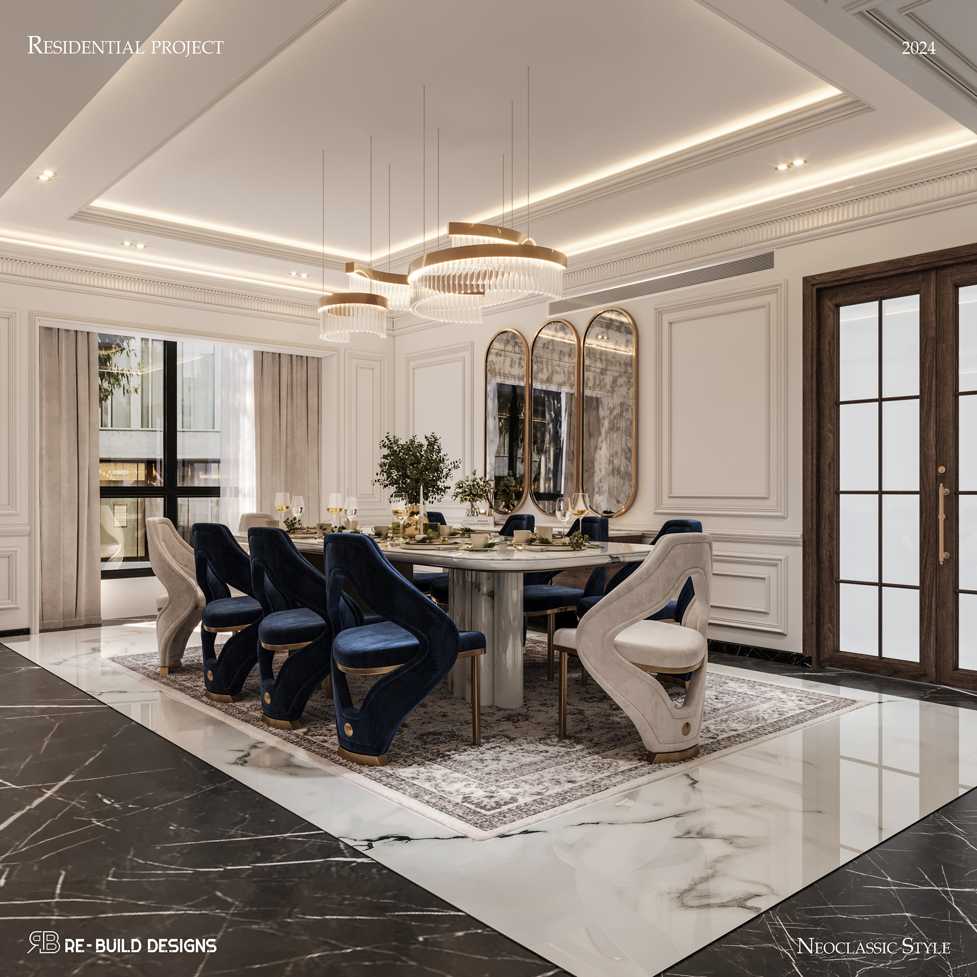 新古典别墅接待室内设计及新古典别墅室内设计丨埃及丨Re  Build Designs-41