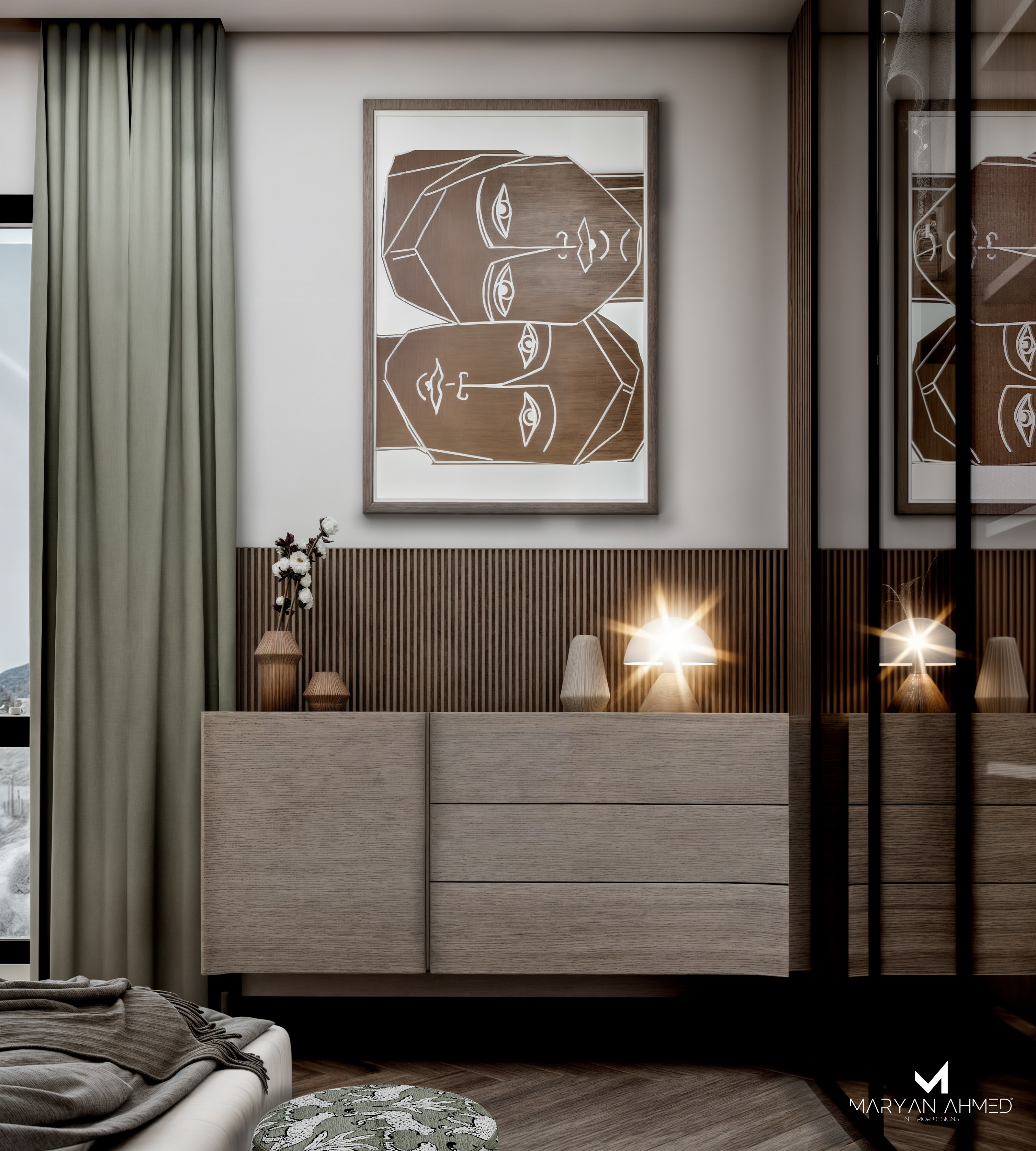 女孩主卧室设计丨EgyptCairo丨Maryan Ahmed Designs-7