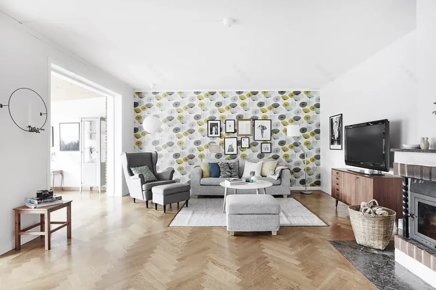 1955 年的独特家居 | 复古墙纸打造非凡空间-3