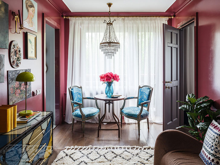 莫斯科 45 平米小公寓，设计师 Nadya Zotova 的彩色梦幻空间-7