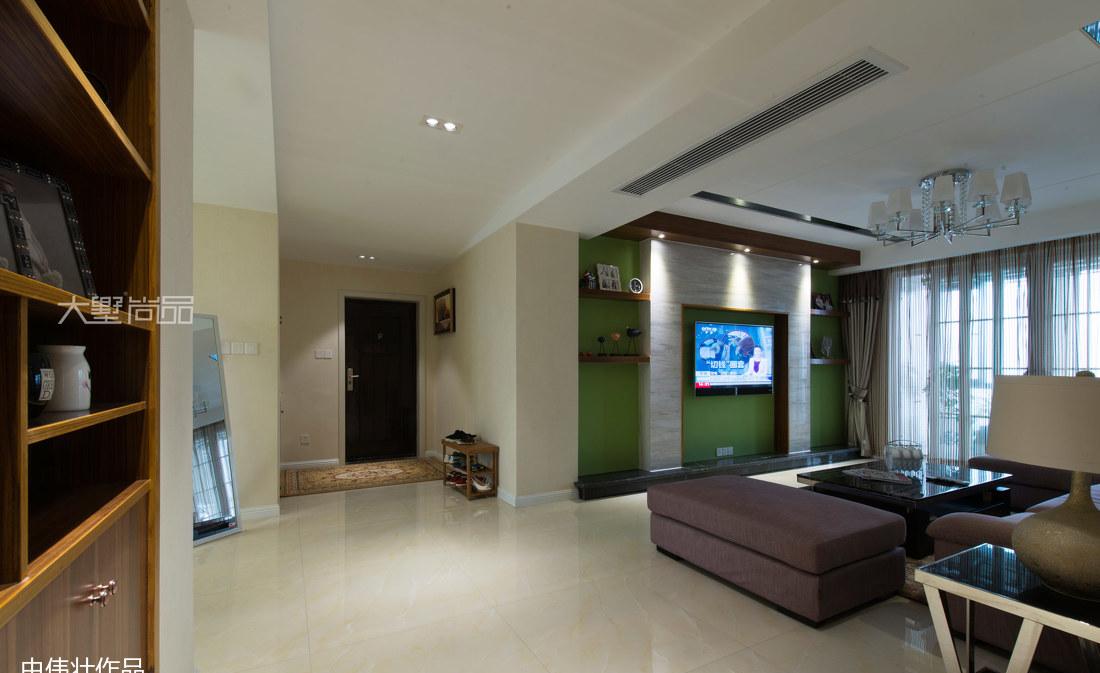 绿色与咖色共舞,打造平衡空间美感-8