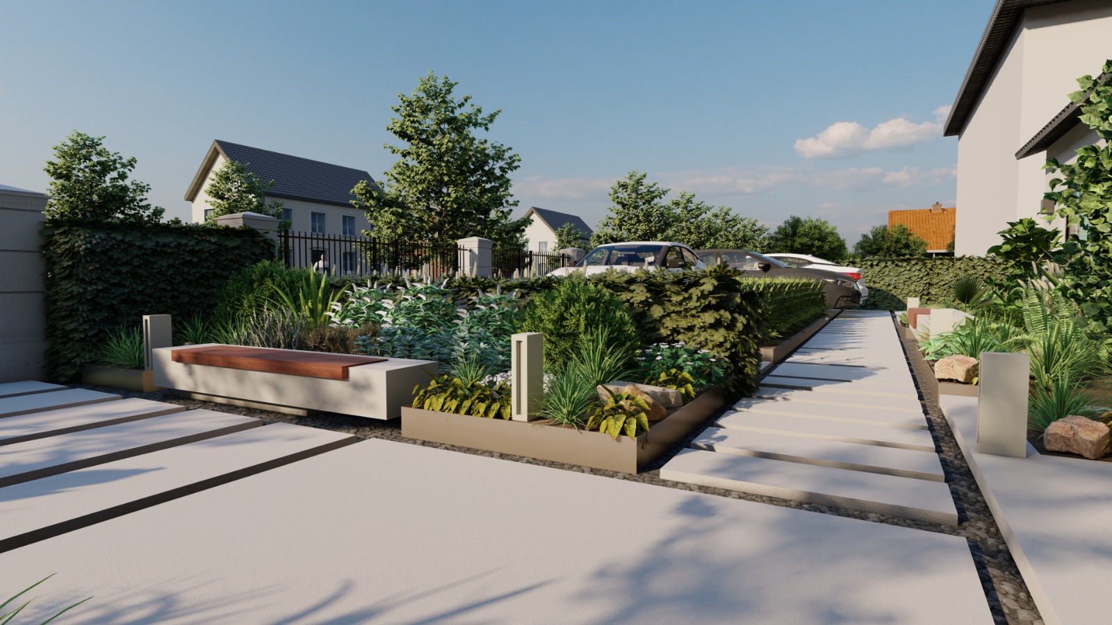 住宅前院景观设计丨ARKKO Designs-9