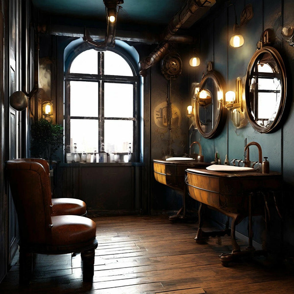 Квартира в стиле стимпанк. 4-5