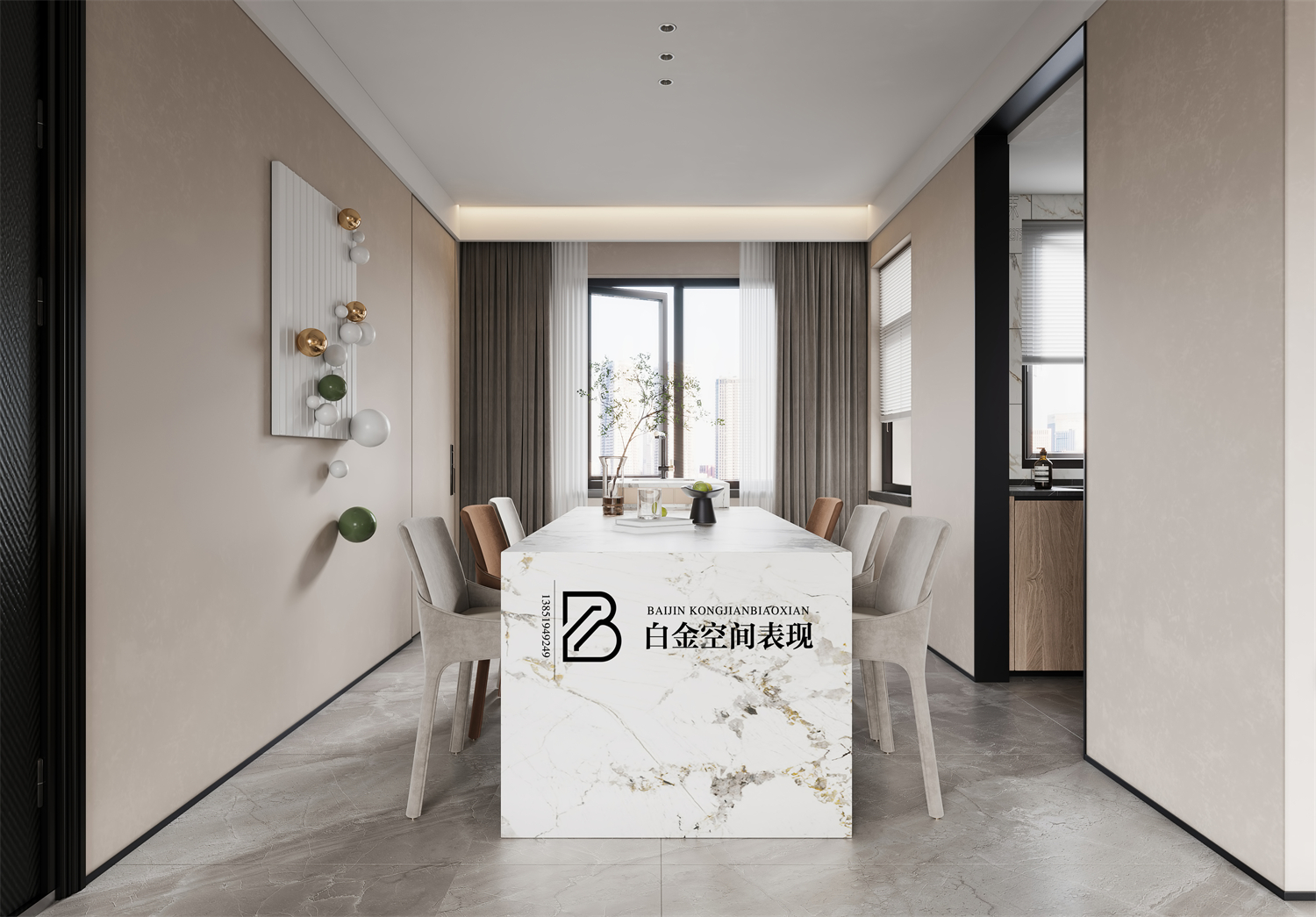 现代简约别墅设计，白金视觉演绎极致舒适-2