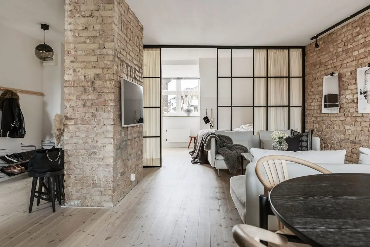 瑞典 54m2 复古一居室公寓设计-8