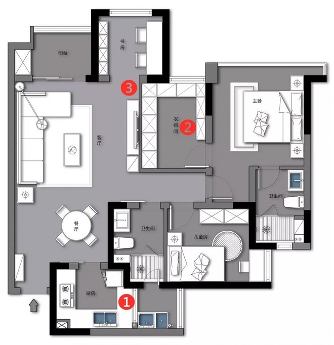 36万元三居118平米装修案例·Chic墨绿,怀旧复古屋丨欢乐佳园装饰-14