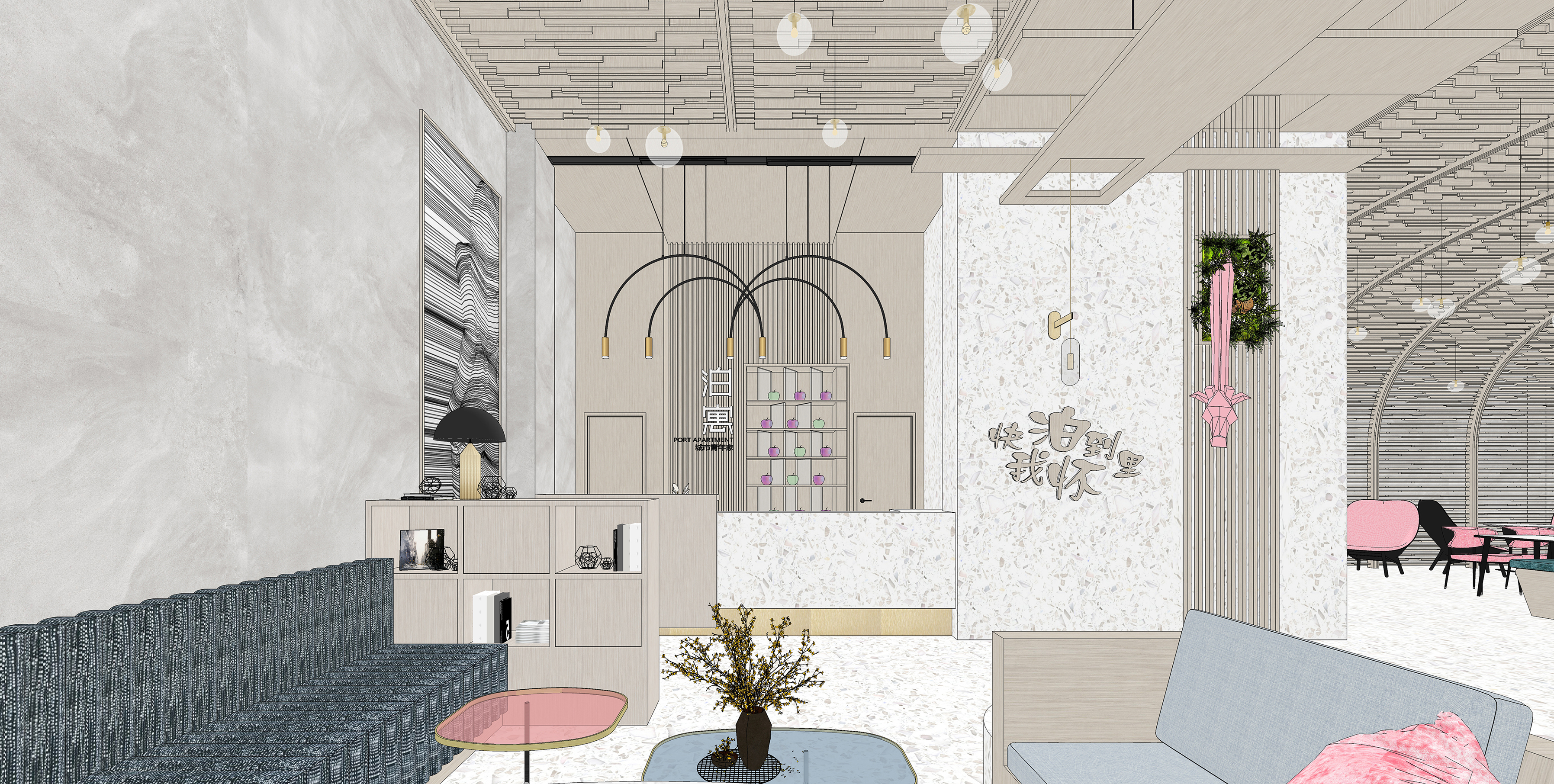 SD丨万科【最美泊寓】-深圳福永15巷 首层公寓大堂设计-32