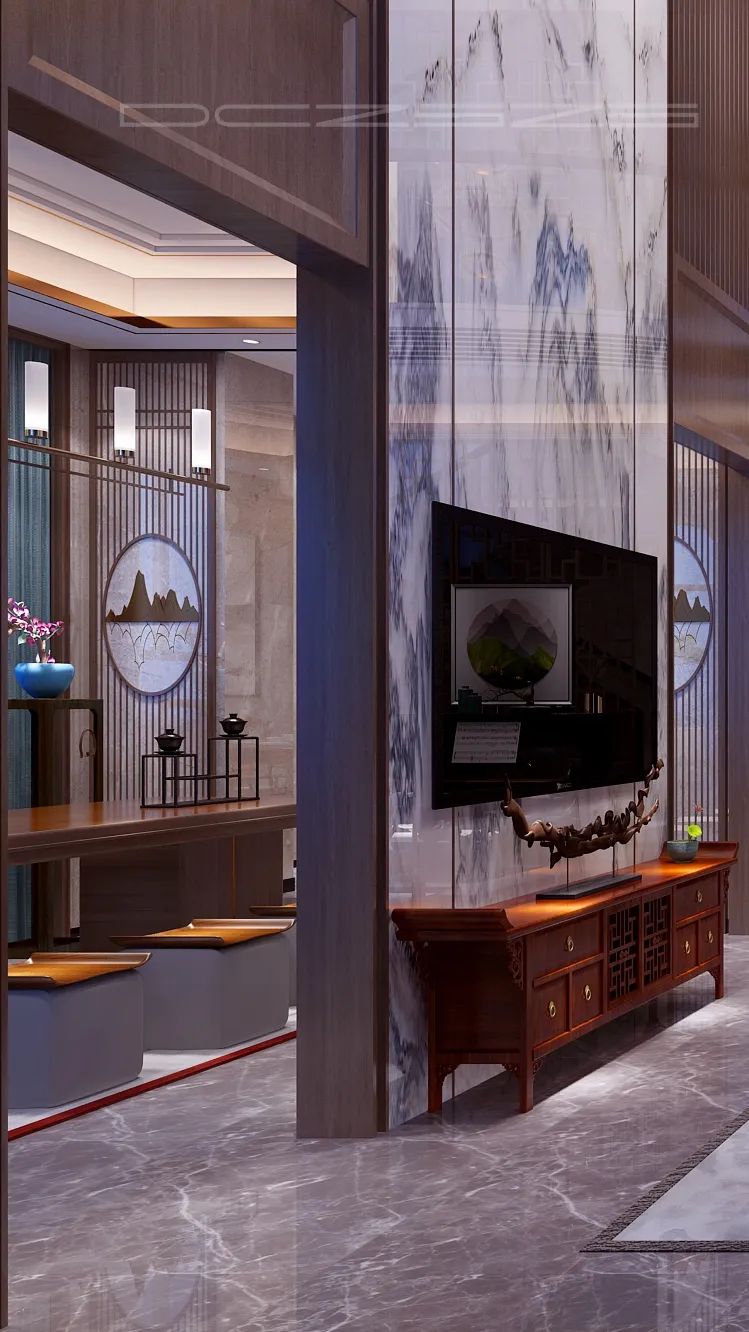 《东成至盛》新中式别墅设计丨木美空间设计-30
