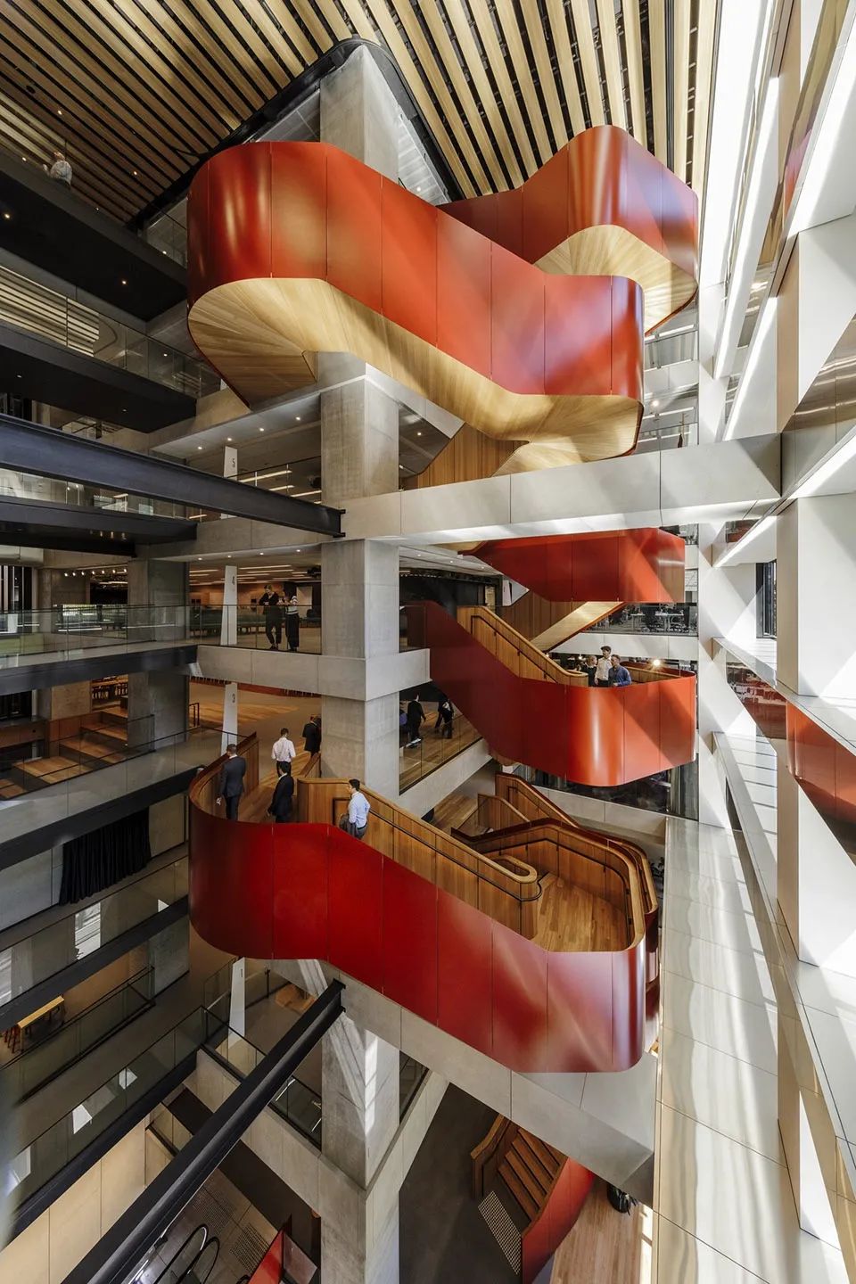 悉尼红梯 · 澳大利亚国民银行双生办公空间丨澳大利亚悉尼丨伍兹贝格-3