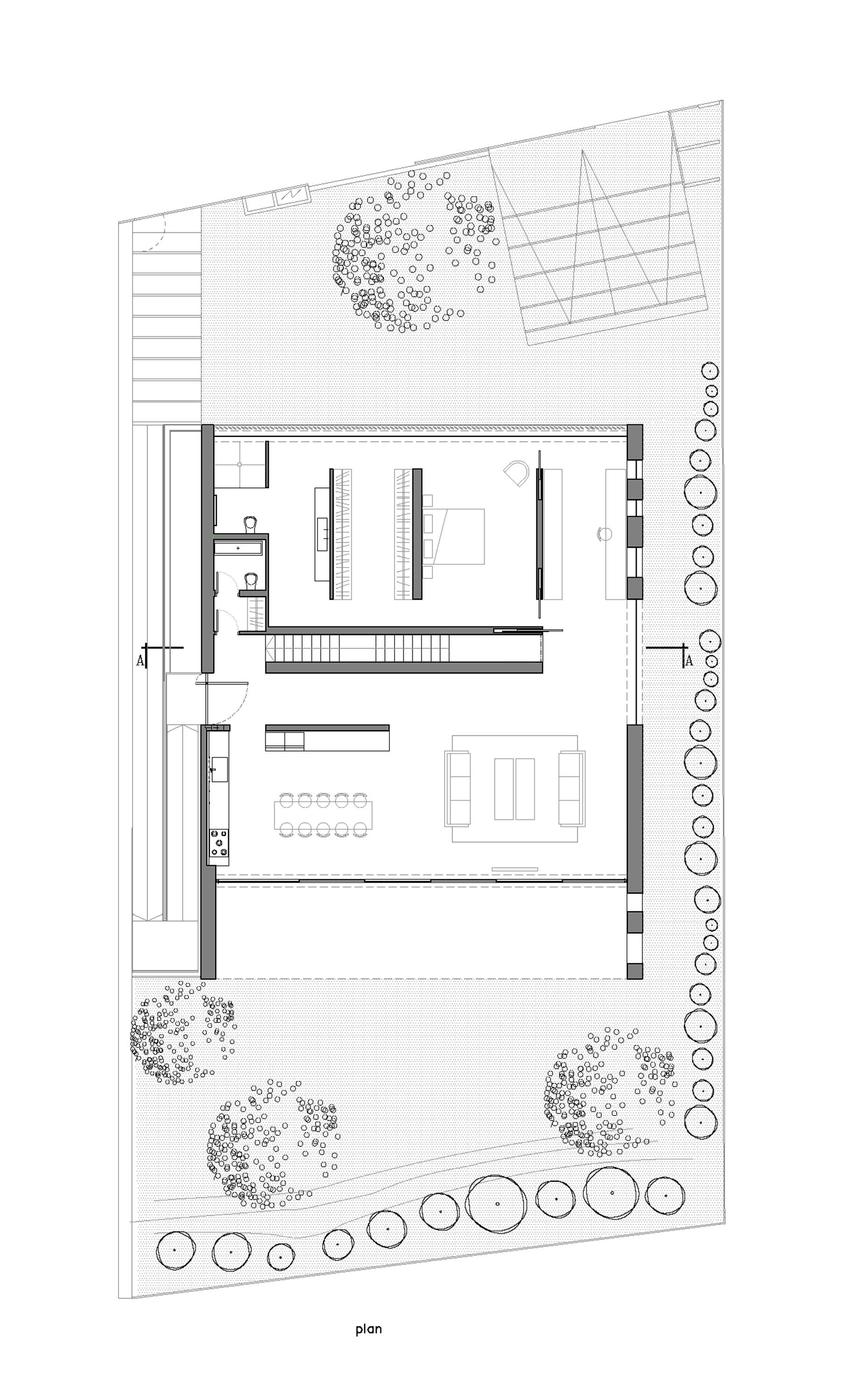 混凝土与原木的现代空灵别墅-52