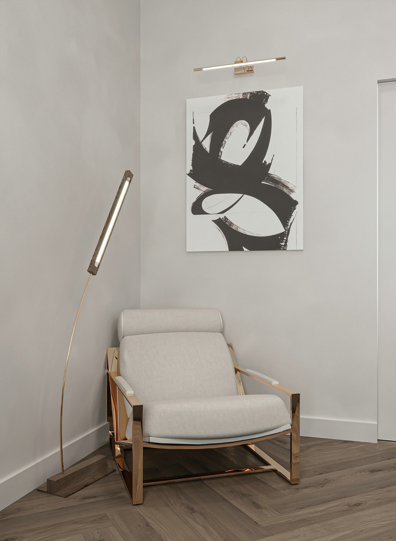 105㎡高级灰色系公寓设计-13