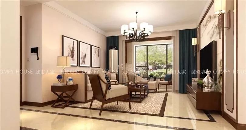 新中式风格 135 平三室两厅,传统与现代的完美融合-37