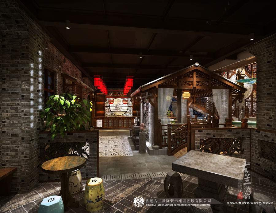 唐燚品鲜菜火锅店——成都火锅店风格装修设计-7