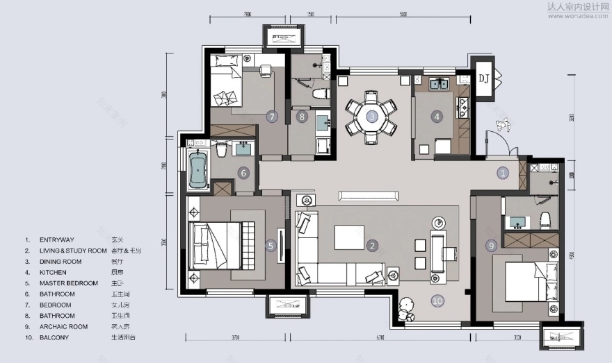 天津大唐印象东丽中式样板间 地胜设计-31