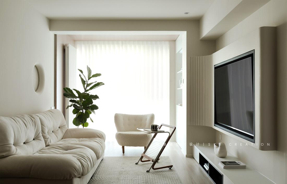 奶油系简约风独居女孩治愈系小家改造-26