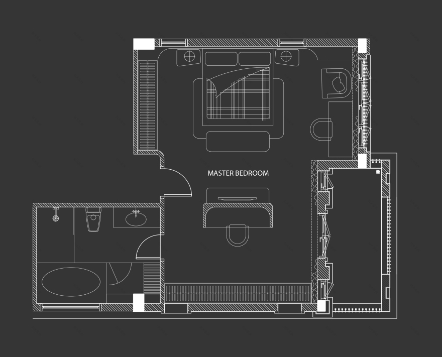 MASTER BEDROOM THANH HOA VILLA可译为主卧顺化别墅丨越南丨K'lux design-6