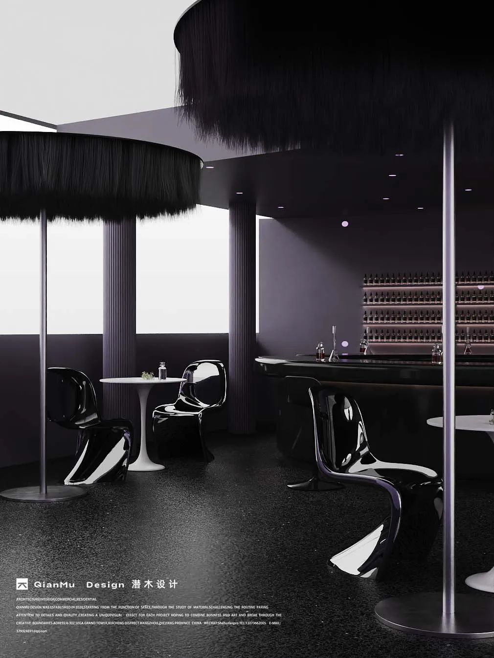 黑紫之境 · 玛莲朵·Spa 现代简约设计探秘丨中国北京丨QIANMU DESIGN-17