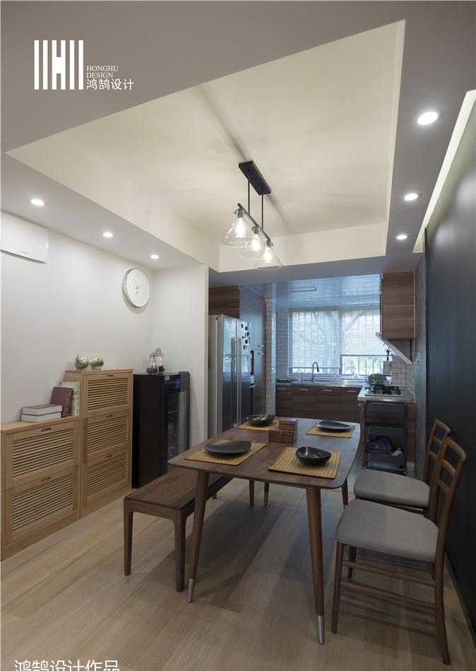 98㎡北欧风家居,原木韵味与怀旧水泥墙的完美结合-12