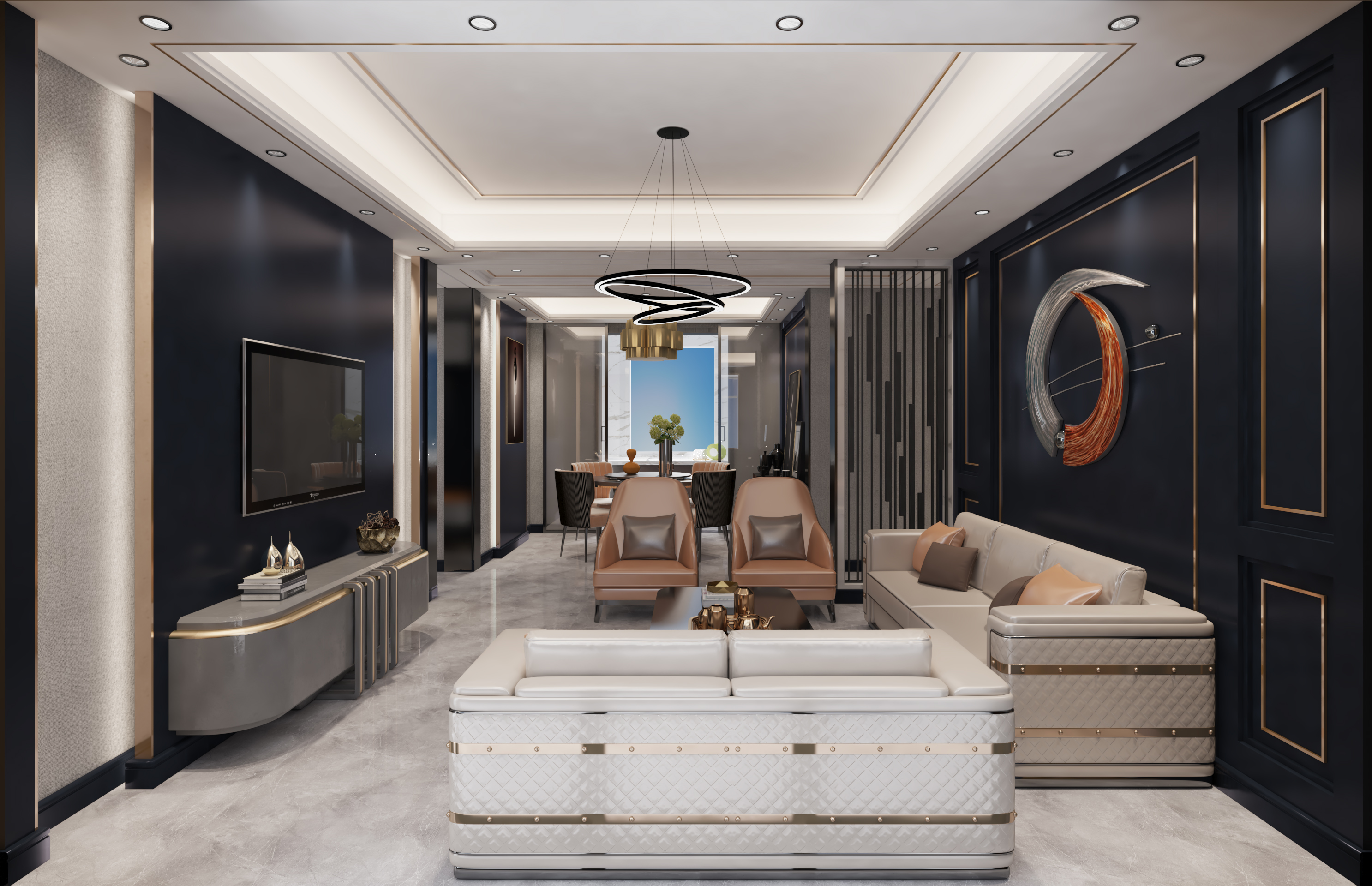 轻奢风样板间设计方案解读-1