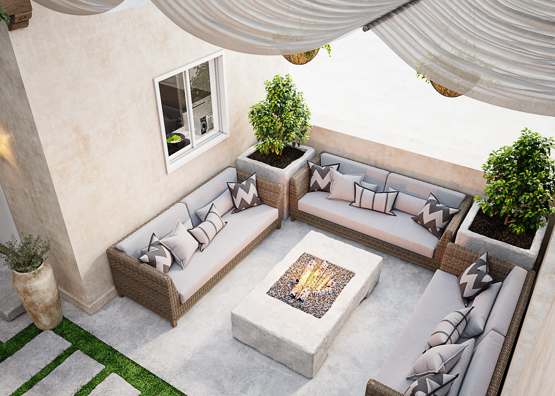 私人别墅屋顶户外休息区设计-7