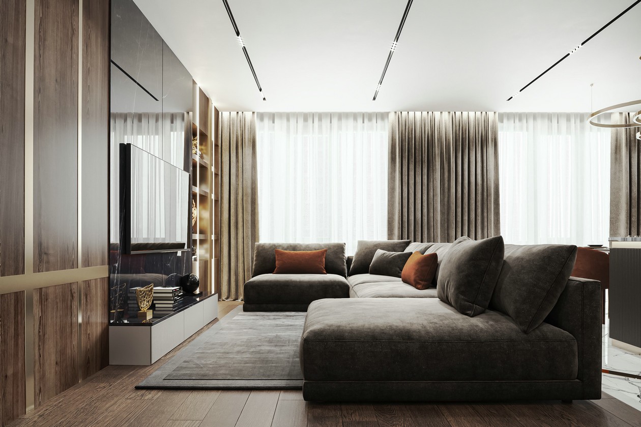 100㎡棕色系公寓 醇厚而温暖 沉稳而时尚-5