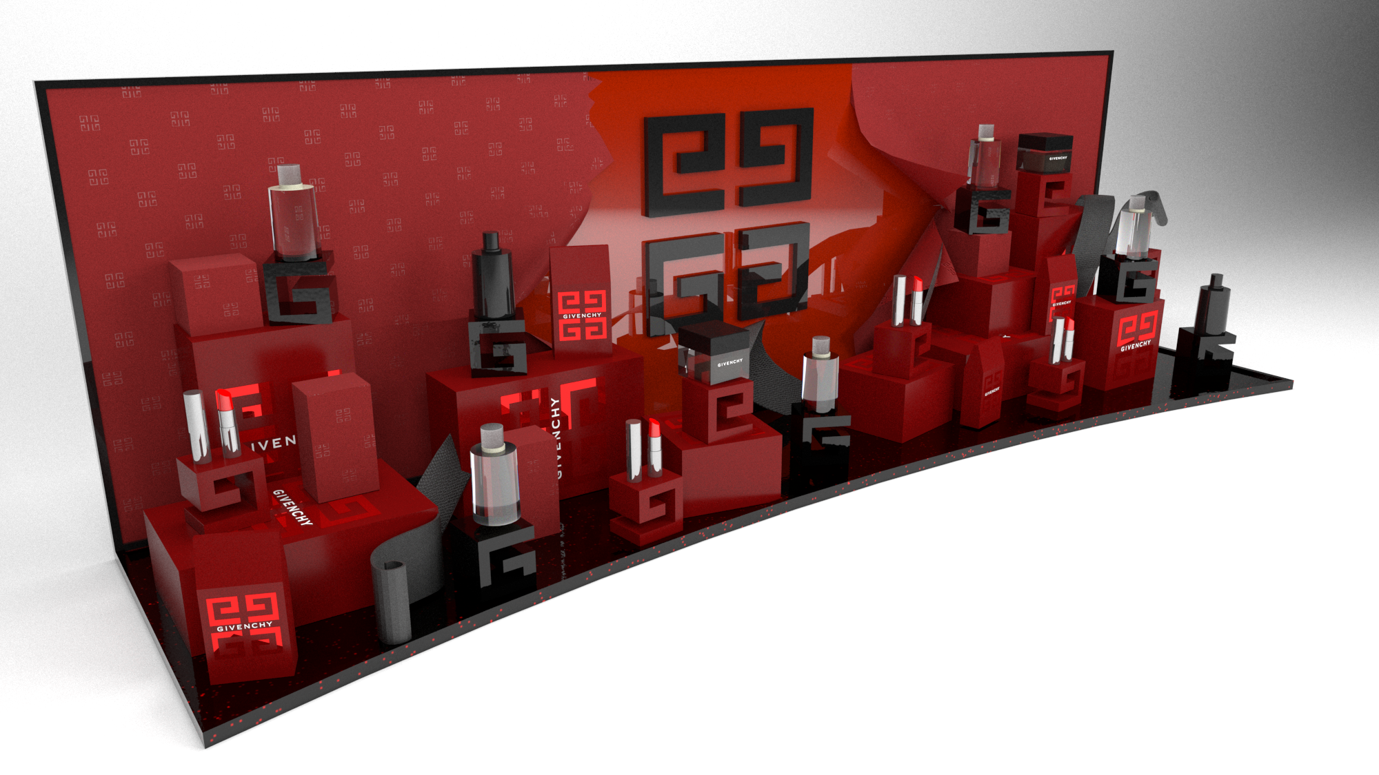 GIVENCHY  Harrods 产品展示单元设计丨英国伦敦-7