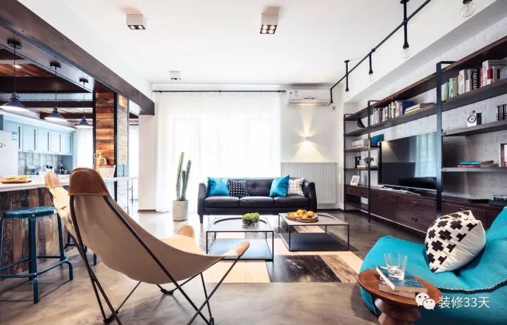 【装修】148平轻工业蓝色婚房 这才叫风格-2