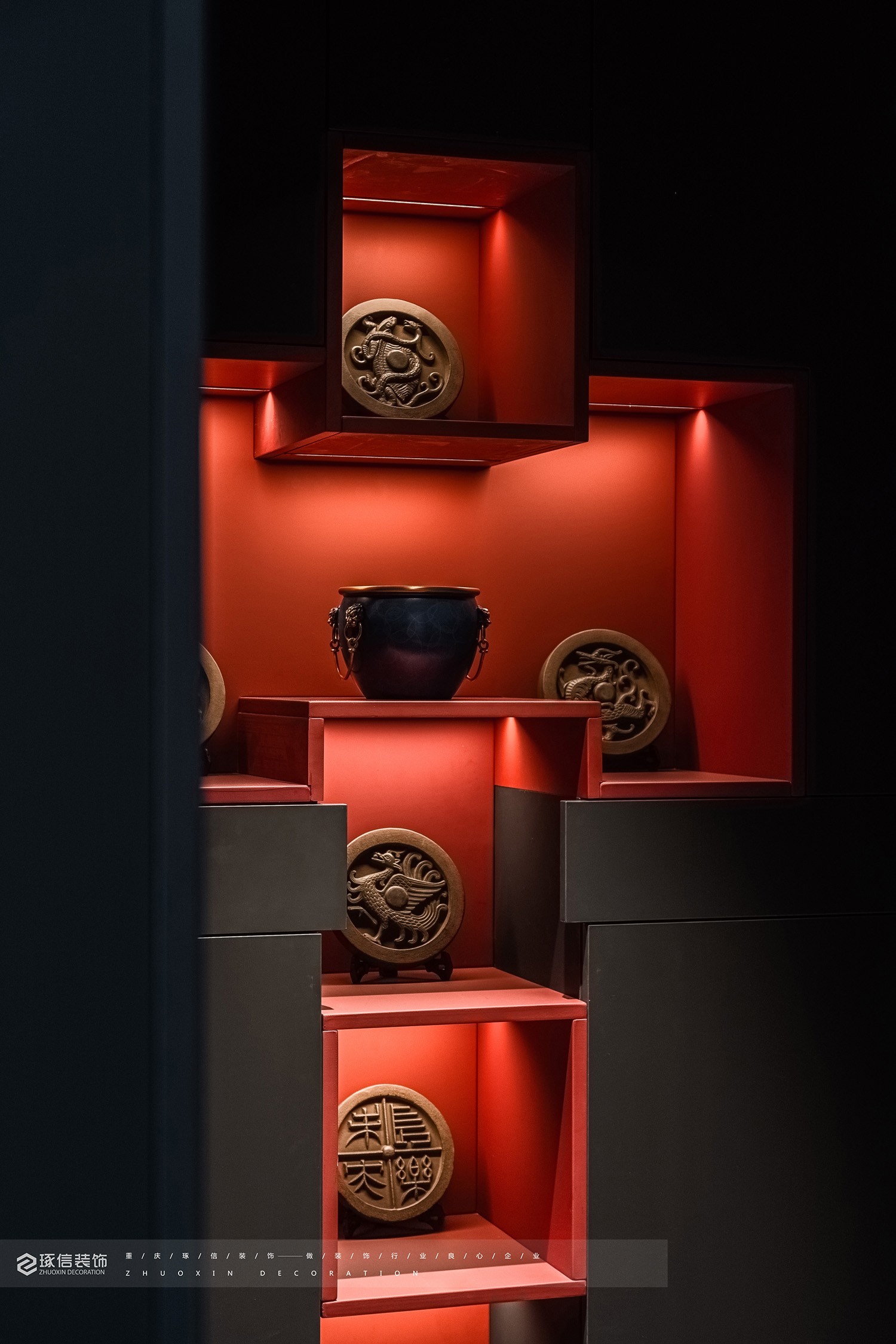 120 平现代风,黑红 cp 档丨琢信装饰-16