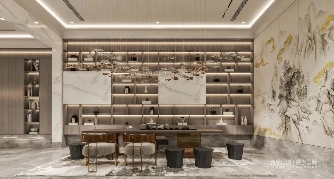 1500㎡豪宅装修，每一帧都是「轻奢风」大片！-16