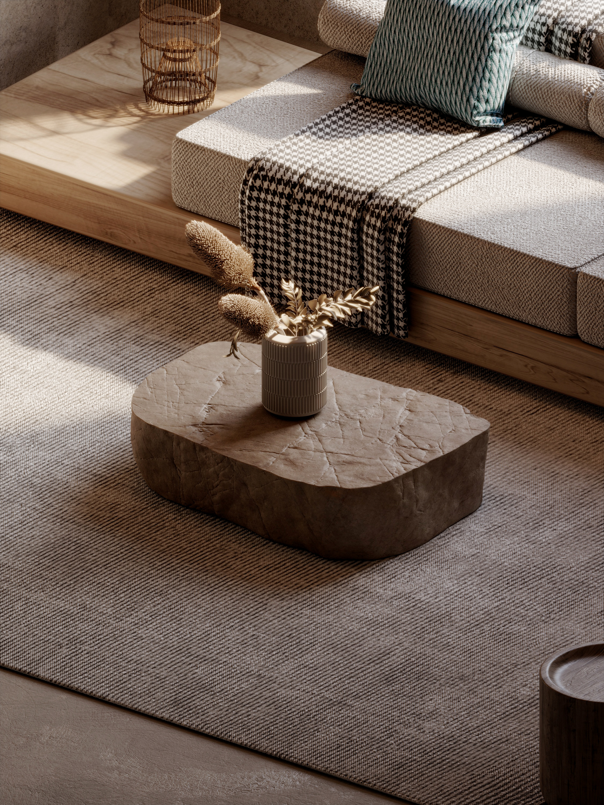 客厅与侘寂风内饰丨沙特阿拉伯-6