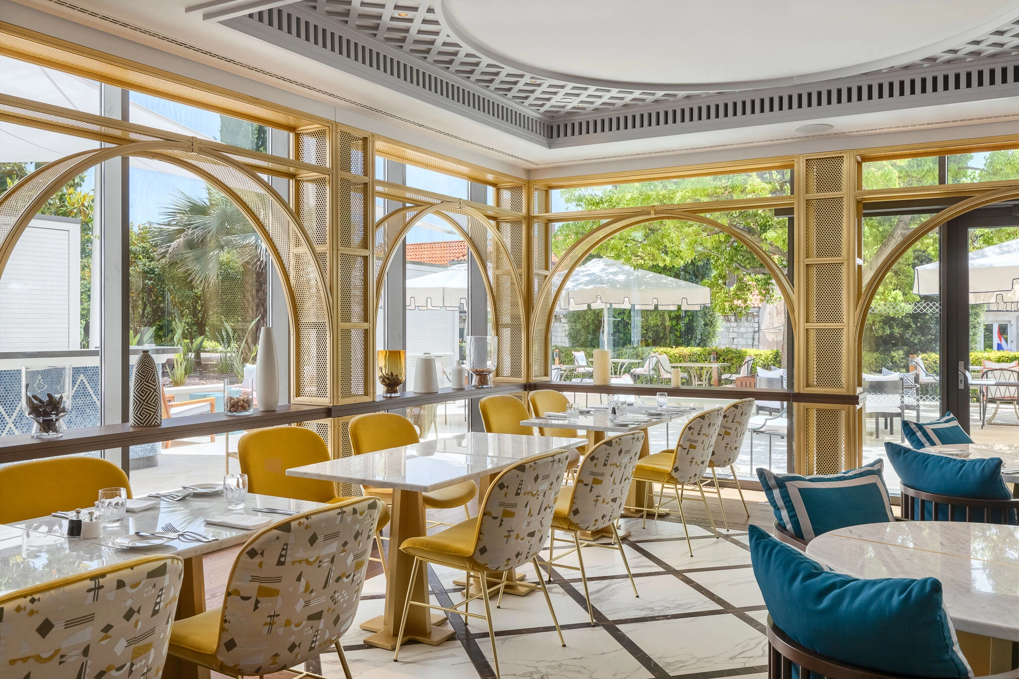 希尔顿帝国杜布罗夫尼克冬园餐厅丨克罗地亚丨GODDARD LITTLEFAIR-23