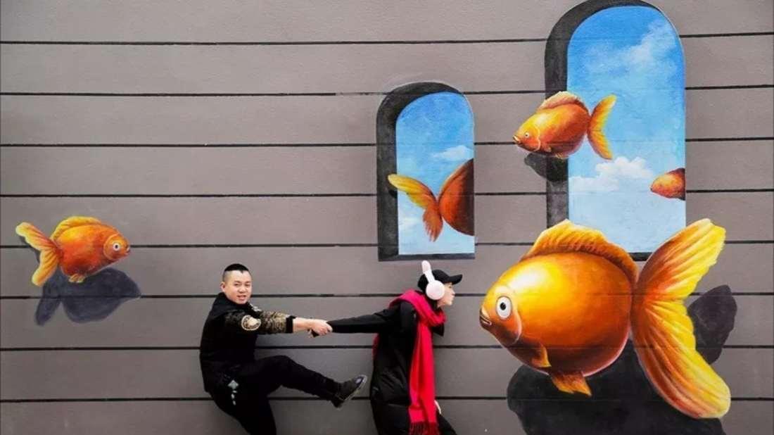 湖南株洲广场 3D 地画墙绘-10