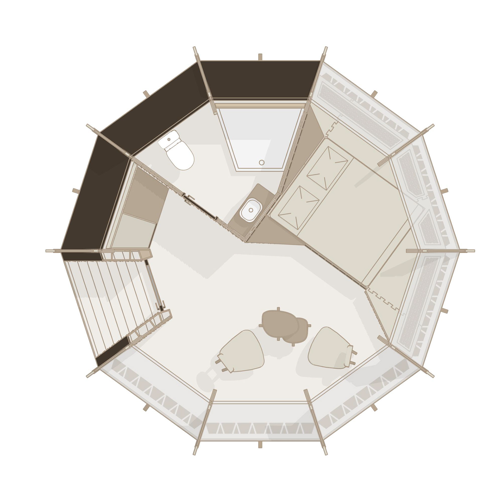 “Neo Tipi”模块化露营酒店客房丨俄罗斯卡卢加丨Manufacture2.0-33