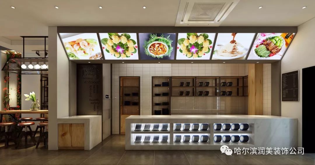 润美装饰  工业风格快餐店-5