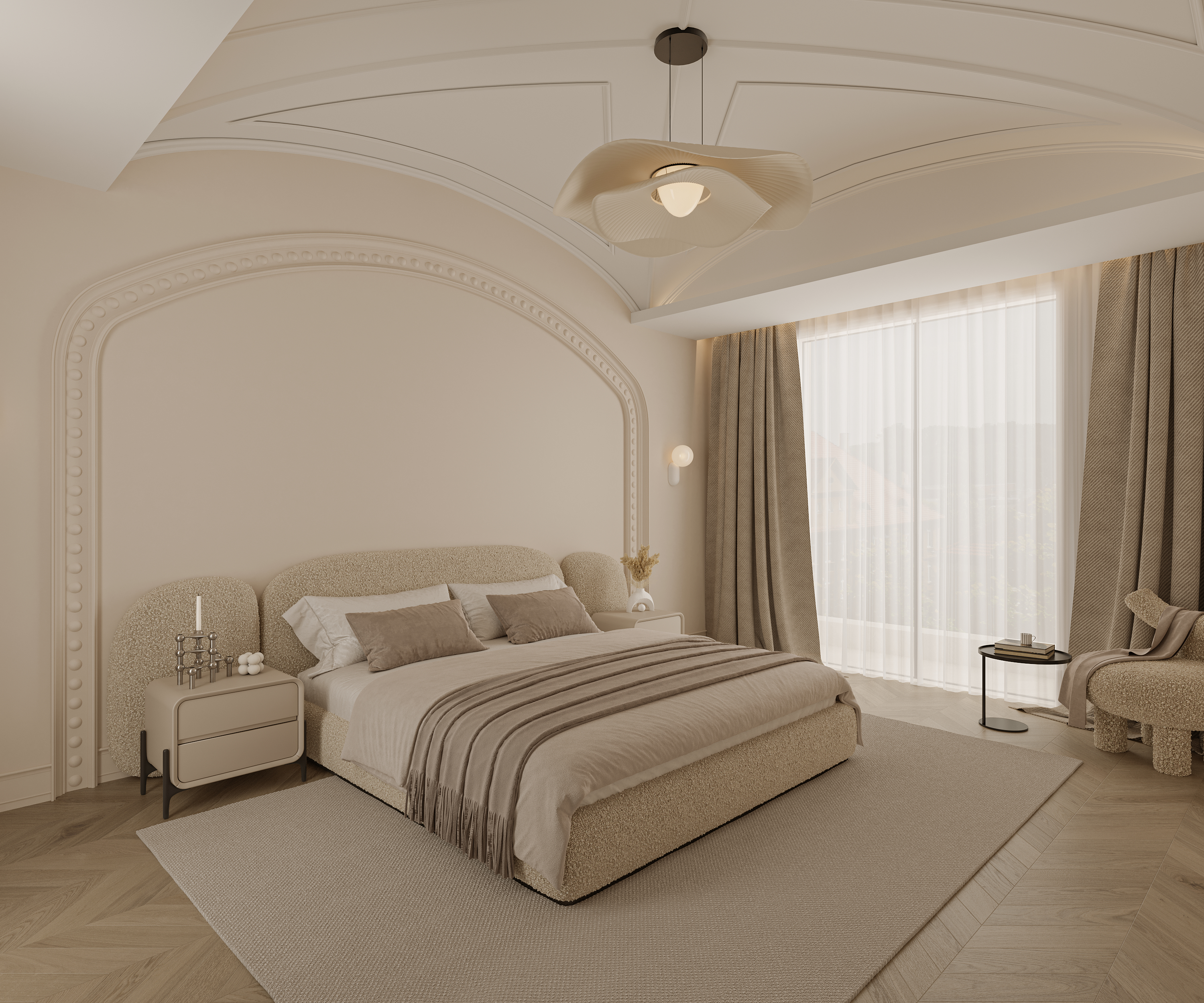 别墅轻法奶油风丨中国洛阳丨井外空间-17