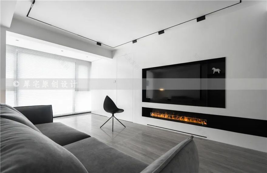 黑白极简光之居,孙姐家的大平层视野-2