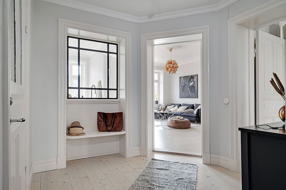 北欧风格公寓的彩色厨房设计-31