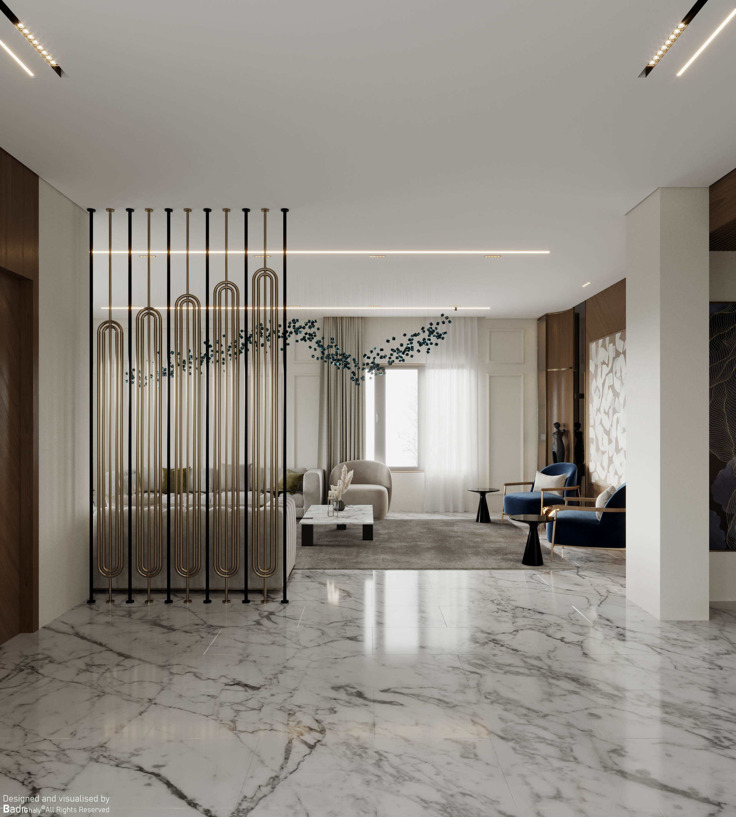 living floor of private villa-7