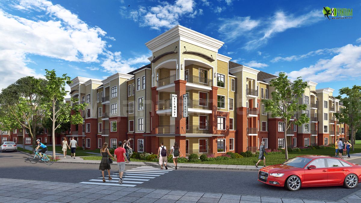 三维住宅渲染设计 | 2016 年建于美国的现代公寓-7