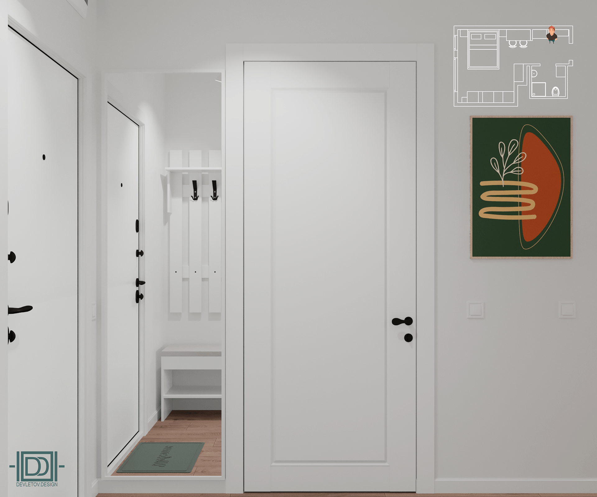 Студия во Внуково公寓短租装修项目-29