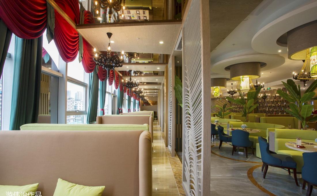 深圳任我行设计丨雨打芭蕉--美景湾西餐厅-5