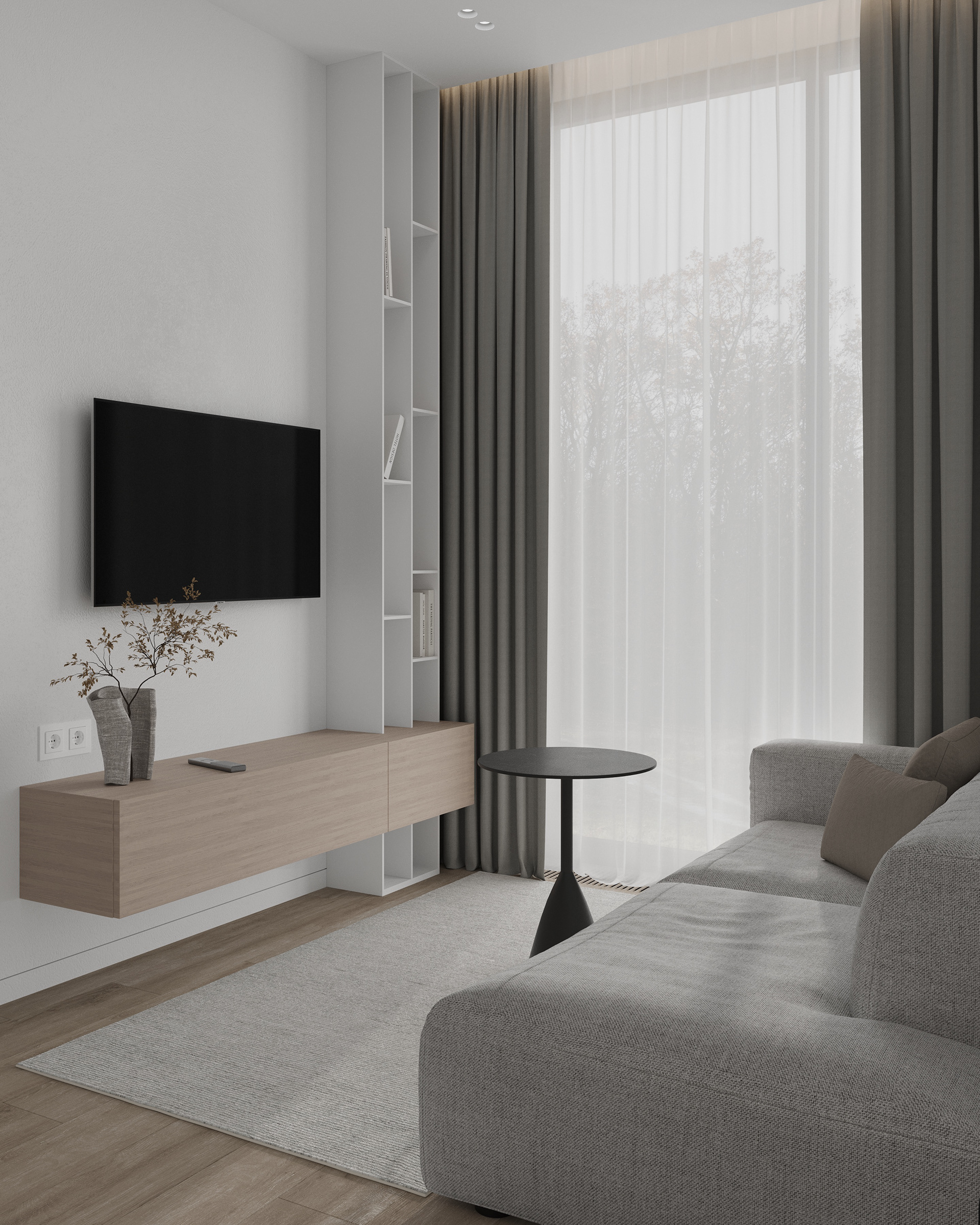 客厅厨房和浴室的可视化设计丨乌克兰丨Inesa Orlenko-11