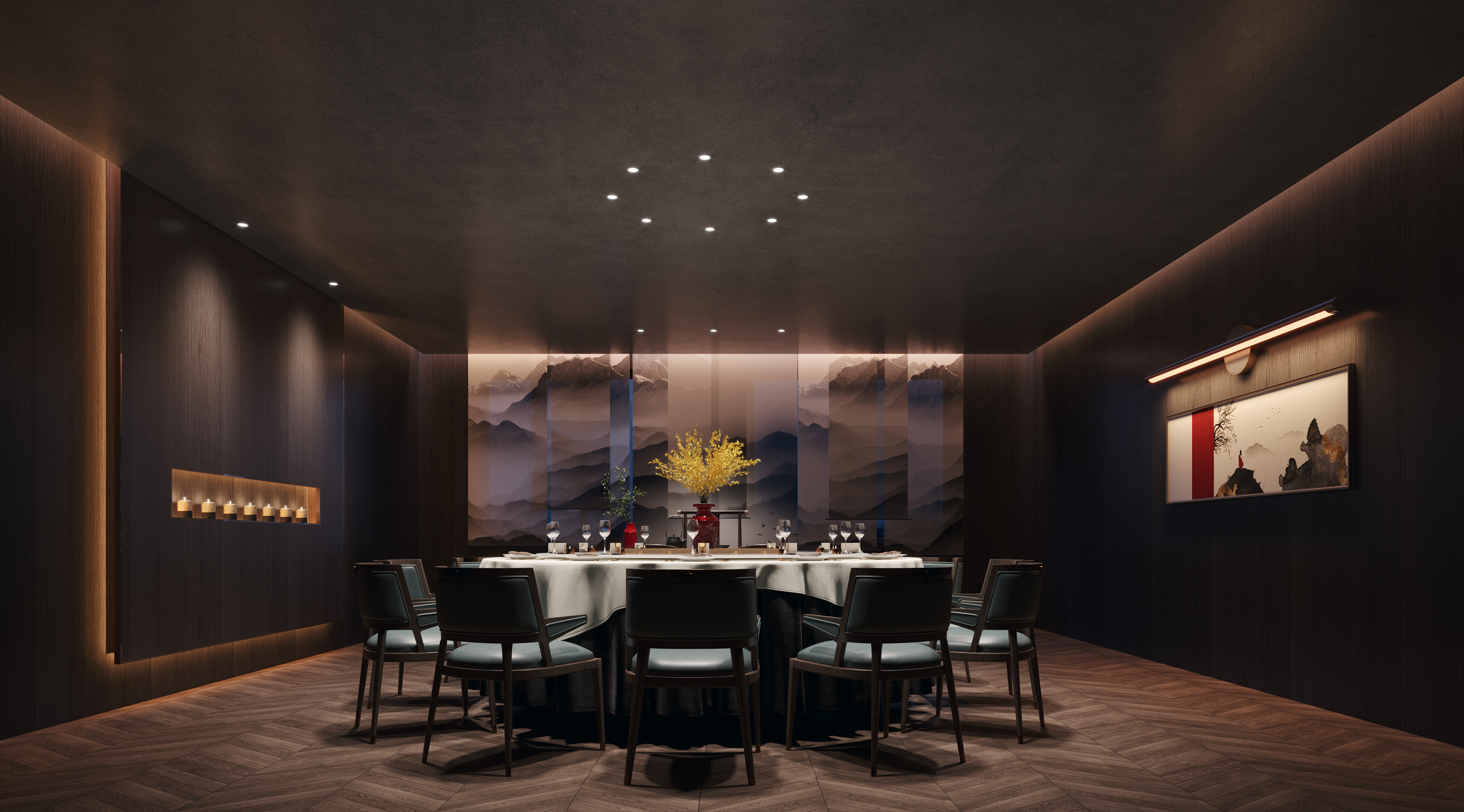 中餐厅效果图-Chinese Restaurant Renderings-4