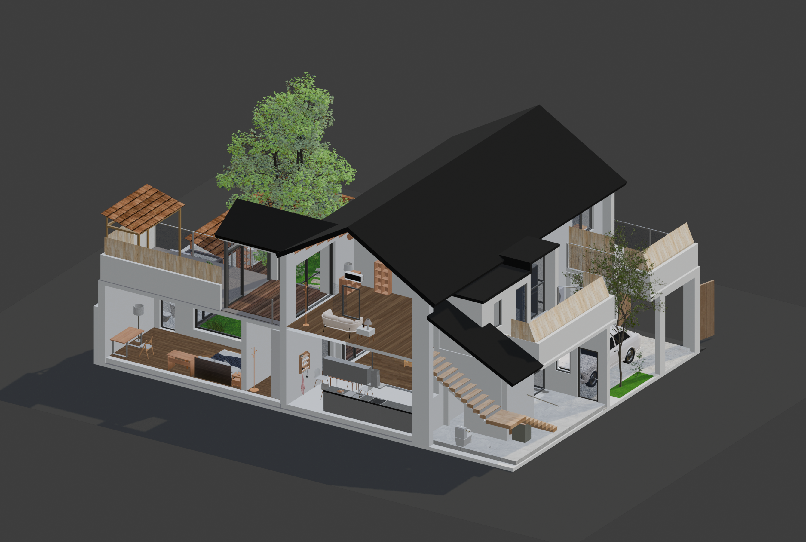 blender自建房设计3-4