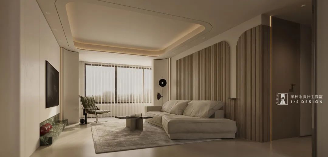 宁波融创慈澜府法式极简风室内设计丨中国宁波丨半杯水设计工作室-9