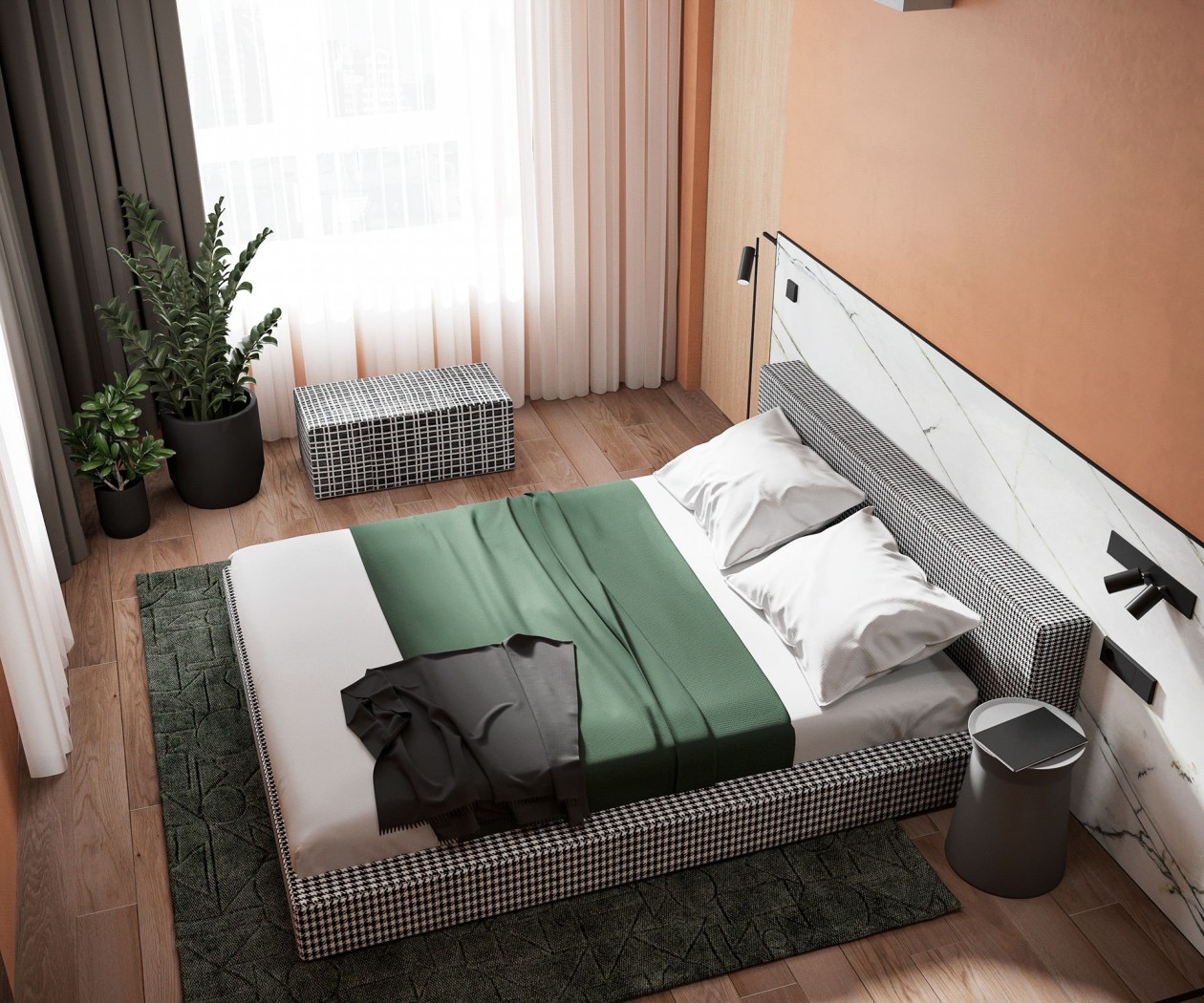 高级灰+橙色，高雅灵动，享受自由自在的快意生活-17