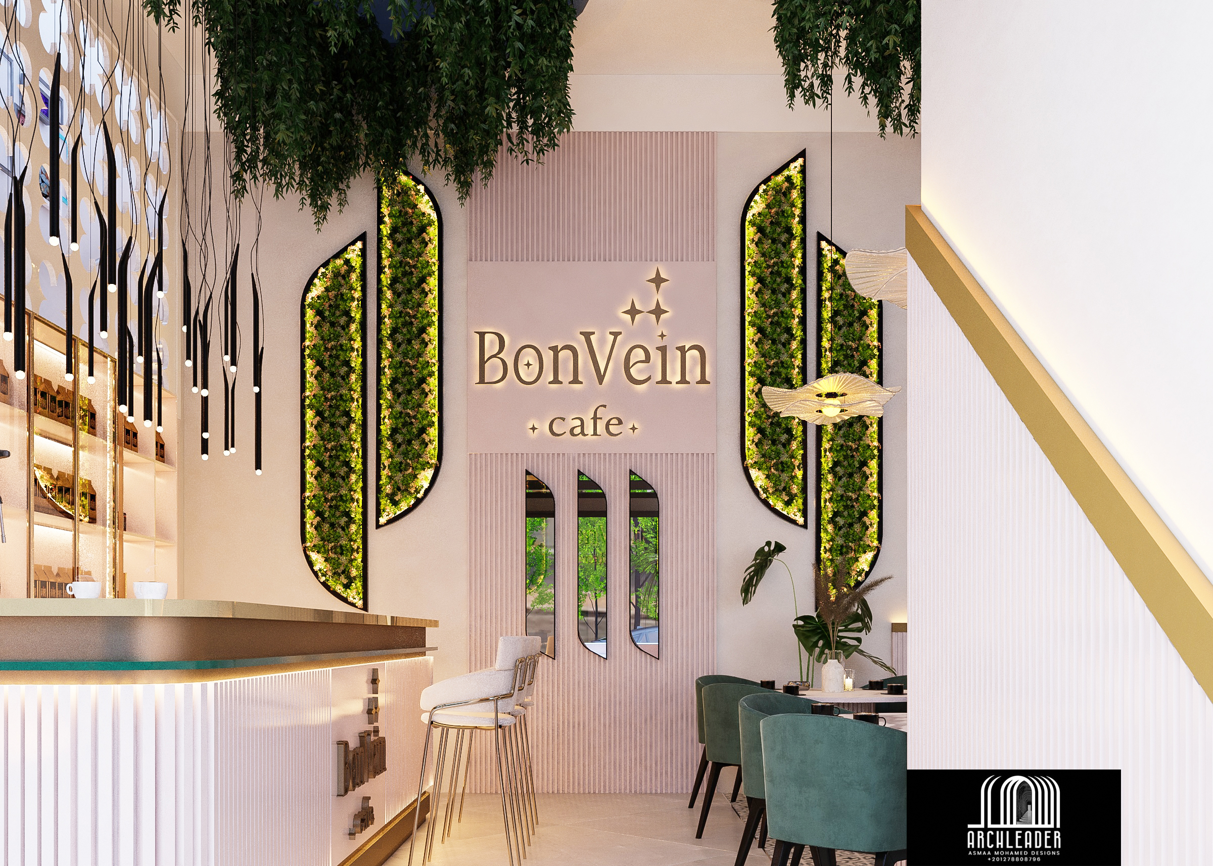 Bon Vein Café ..My Interior & Roof Design in Kuwait-11