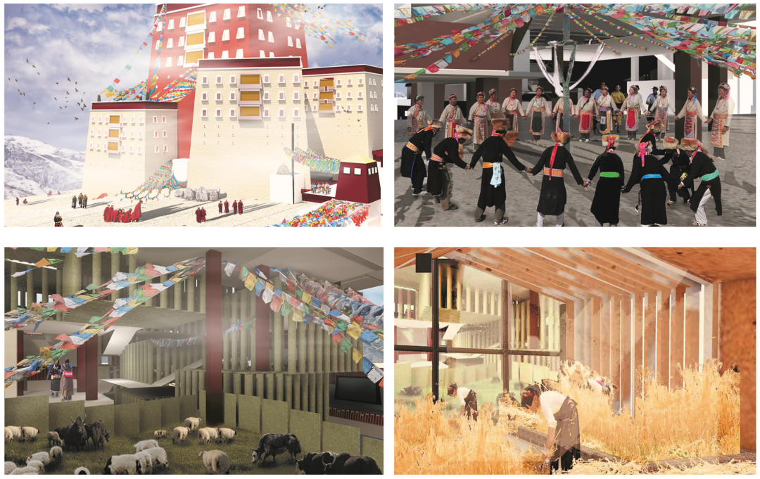 独具藏式精神与气质的摩天大楼！直击现实的三重“分裂”、7个不同家庭重新定义空间组合，为内迁的藏民打造一栋居所！-91