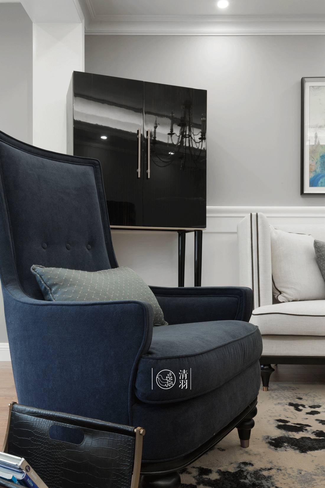 优雅知性，成都 180 平米美式四居室设计-35